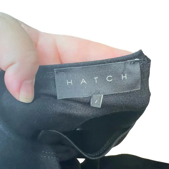 HATCH Black Short Sleeve Scoop Neck Ponte‎ T-Shirt Dress Size 1 Small Maternity - Picture 5 of 6